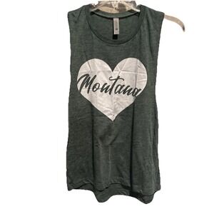 New Next level apparel green T-shirt sleeveless Montana Size Small